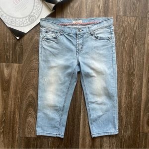 Labor Jean Light Blue Midi Denim Pants Size: 28